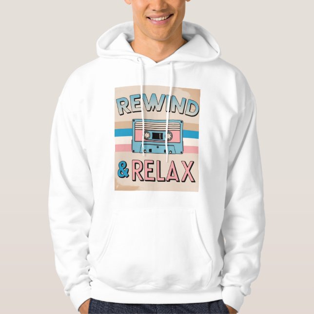 Veste À Capuche Rewind & Relax Retro Cassette Art (Devant)