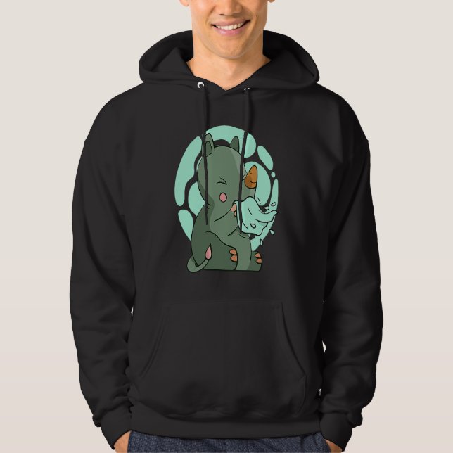 Veste À Capuche Rhinoceros rhino africa ill (Devant)