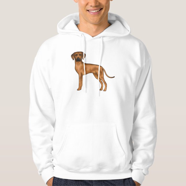Veste À Capuche Rhodesian Ridgeback Brown Dessin Cartographié Lion (Devant)