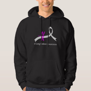 Veste À Capuche Ribbon perle de sensibilisation au cancer du poumo