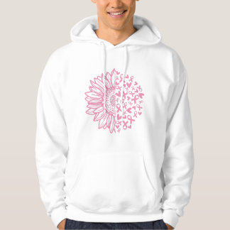 Veste À Capuche Ribbon rose Conscience du cancer du sein Tournesol