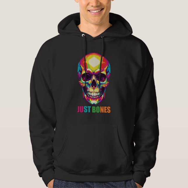VESTE À CAPUCHE RIEN QUE DES OS (Devant)