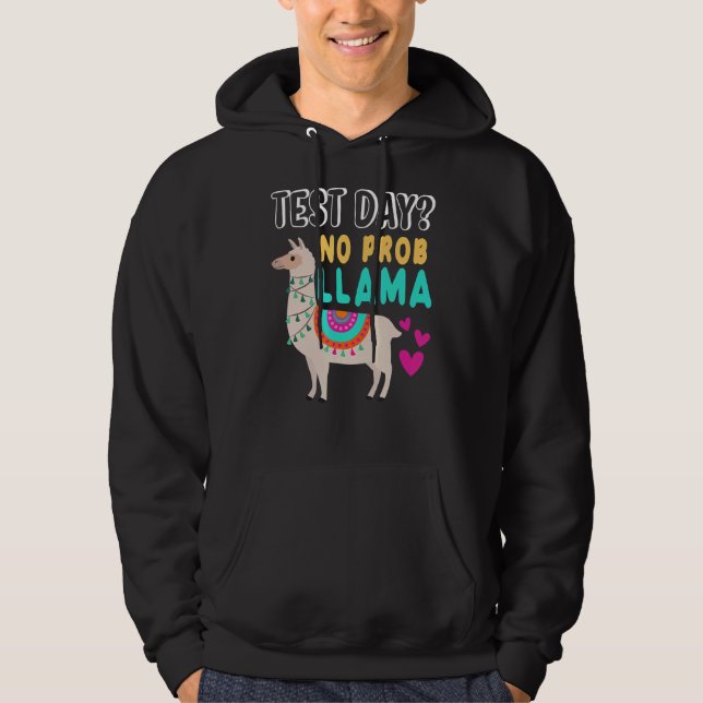 Veste À Capuche Rock Le Jour D'Essai Llama Enseignant Tester Teach (Devant)