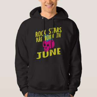 Veste À Capuche Rock Stars Sont Nés En Juin Pour Enfants & Adultes
