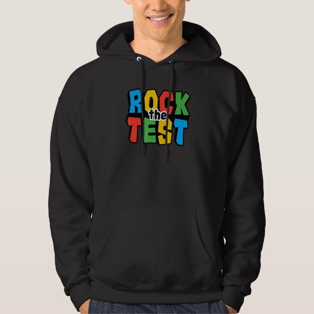 Veste À Capuche Rock The Test Testing Day Retro Motivational Teach (Devant)