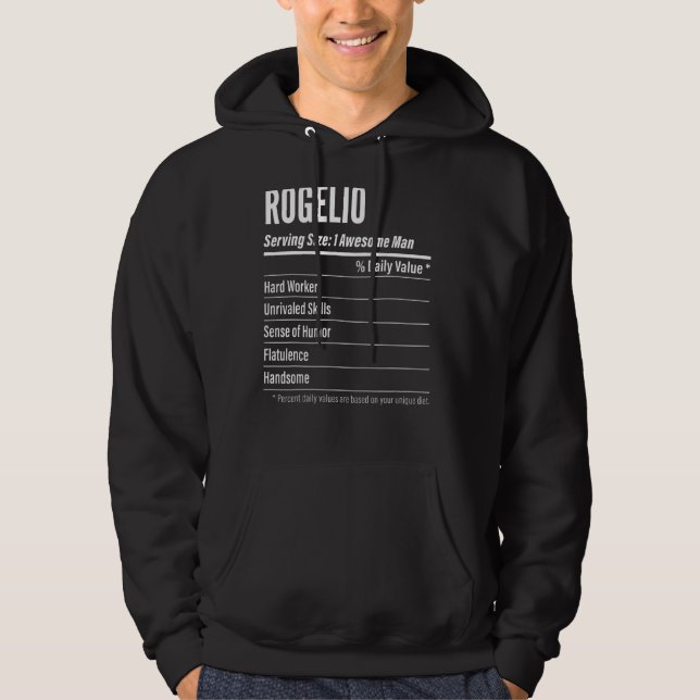 Veste À Capuche Rogelio Taille du service Nutrition Étiquette Calo (Devant)