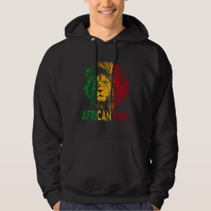 Veste À Capuche Roi africain Drapeau Afrique Lion Hommes Femmes No