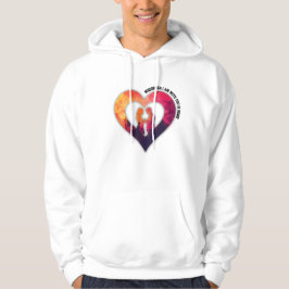 Veste À Capuche Romantic Silhouette Heart Couple Valentine's Day 
