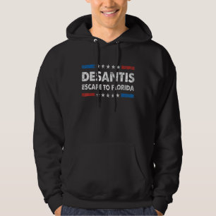 Veste À Capuche Ron Desantis S'Échapper En Floride Us Drapeau Vint