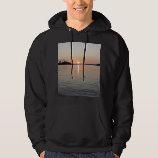 Veste À Capuche Rose bleu de coucher du soleil vermillon de lac