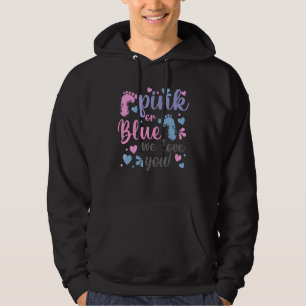 Veste À Capuche Rose Ou Bleu Nous Vous Aimons Baby shower 1