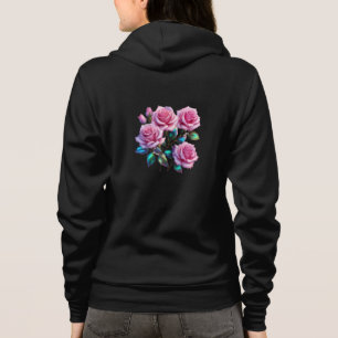 Veste À Capuche Roses Holographiques Iridescents sur tiges