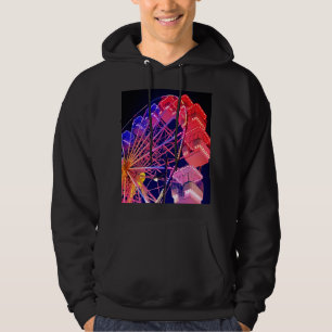 Veste À Capuche Roue Ferris bleue et rouge