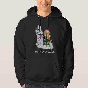 Veste À Capuche Roue Poméranienne Llama Fa La La Llama Christma