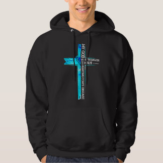 Veste À Capuche Ruban de la Croix chrétienne pour la sensibilisati