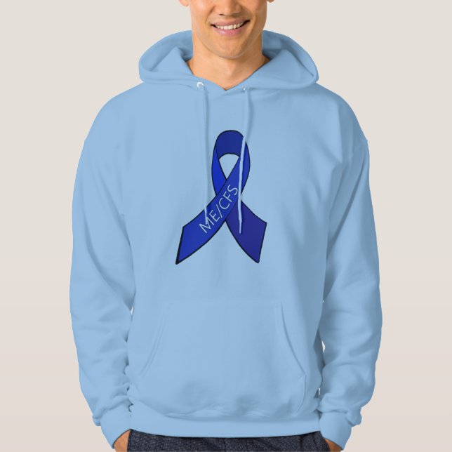 Veste À Capuche Ruban de sensibilisation au syndrome de fatigue ch (Devant)