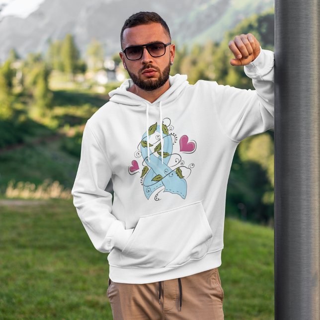 Veste À Capuche Ruban de sensibilisation bleu (Créateur téléchargé)