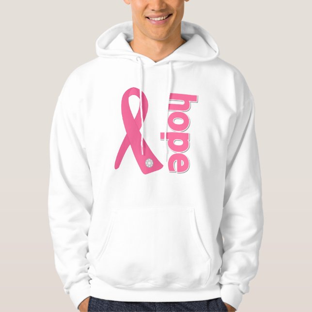 Veste À Capuche Ruban d'espoir de cancer du sein (Devant)
