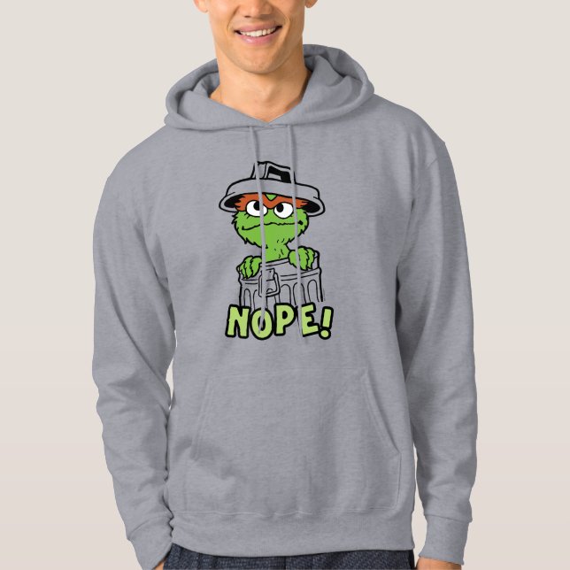 Veste À Capuche Rue Sésame | Oscar le Grouch Nope! (Devant)