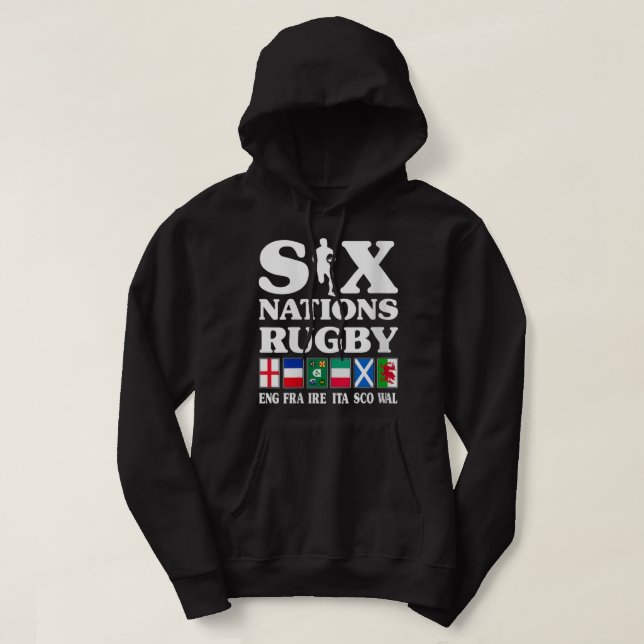 Veste À Capuche Rugby féminin 6 Nations Angleterre France Irlande  (Design devant)