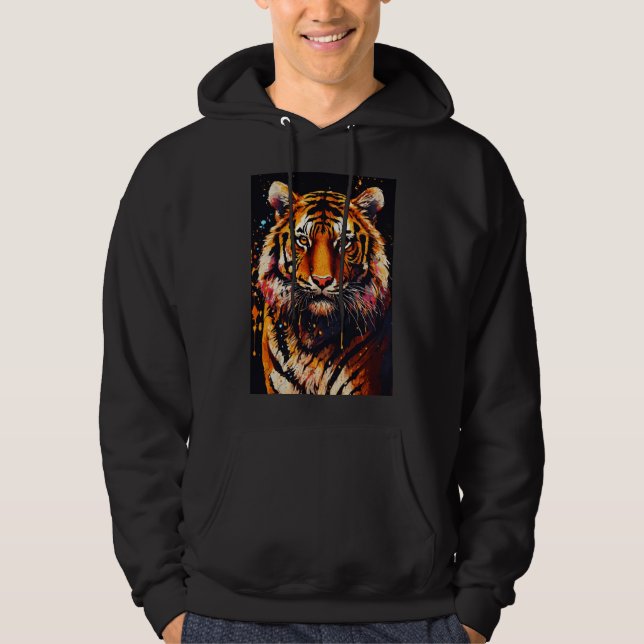 Veste À Capuche Rugissement de la nature sauvage : T-shirt au tigr (Devant)