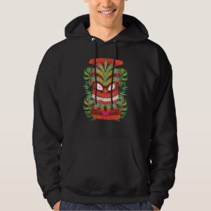 Veste À Capuche Sac Tiki Masque Luau Fête Feuilles Tropicales Hawa