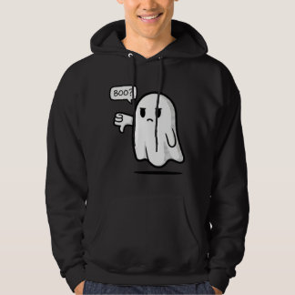 Veste À Capuche Sad Ghost Saying “Boo?” Front Print Funny Cute H