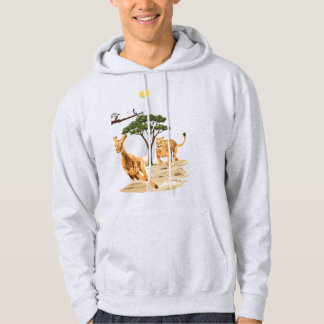 Veste À Capuche safari africain faune lion cerf nature design