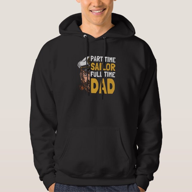 Veste À Capuche Sailor Father Captain Sailboat Boat Sailing Dad (Devant)
