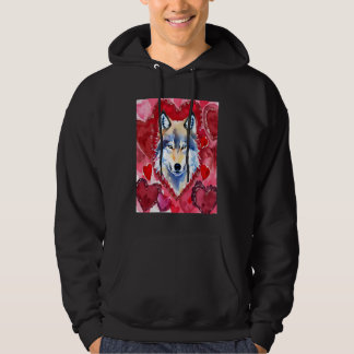 Veste À Capuche Saint-Valentin Amour Coeur Loup Mignon Petite Amie