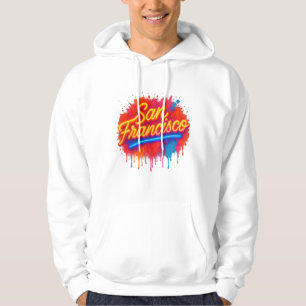 Veste À Capuche San Francisco Neon Splash Street Art T-Shirt