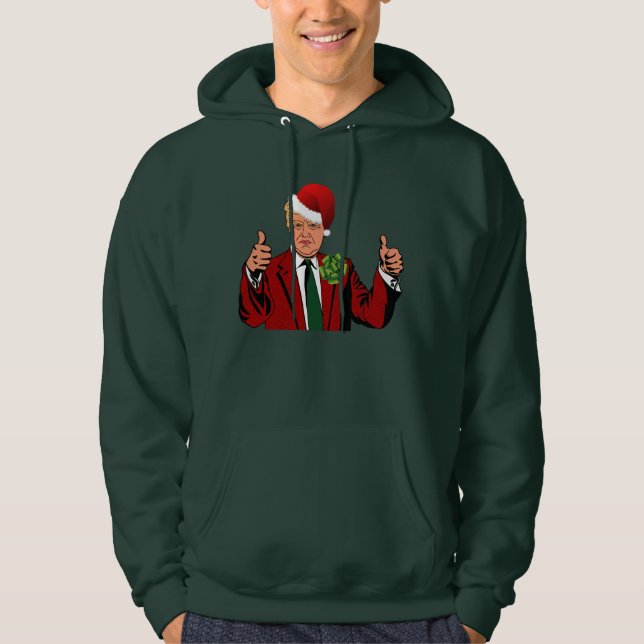 Veste À Capuche santa claus donald trump (Devant)
