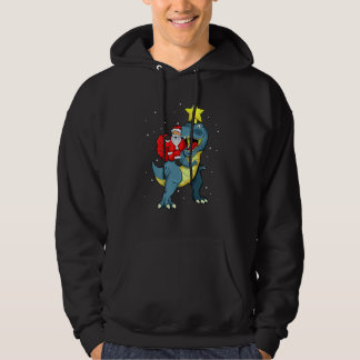 Veste À Capuche Santa Claus équitation Rex Dinosaur Noël Pour Les 