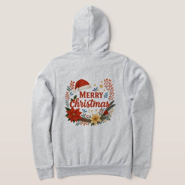 Veste À Capuche Santa Hat Merry Christmas Zip Hoodie (Couchage Retour)