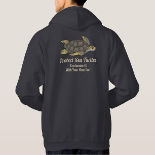 Veste À Capuche Sauvez les tortues marines Océan Faune Habitats Cl