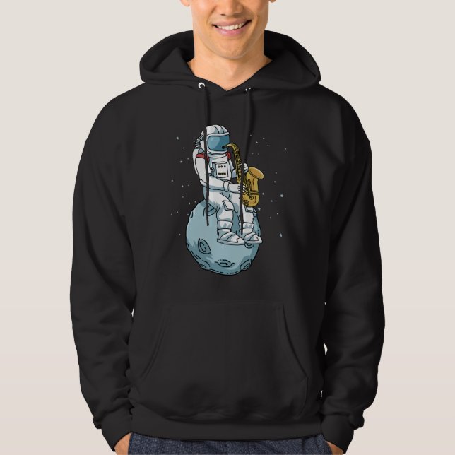 Veste À Capuche Saxophone Saxophoniste Cadeaux Jazz Musique Saxoph (Devant)