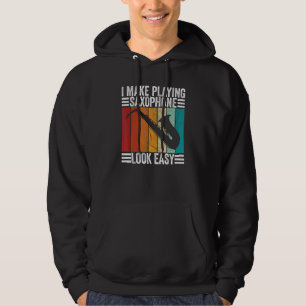 Veste À Capuche Saxophoniste i faire jouer le saxophone semble fac