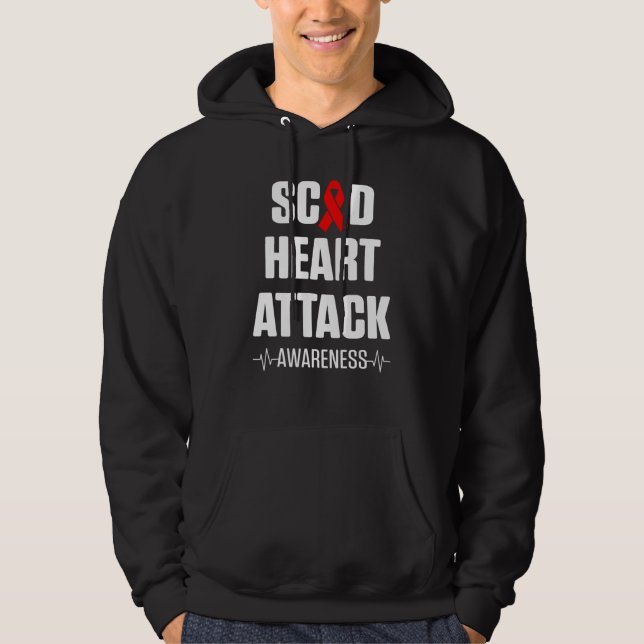 Veste À Capuche SCAD Heart Attack Survivor Heartbeat Warrior Aware (Devant)