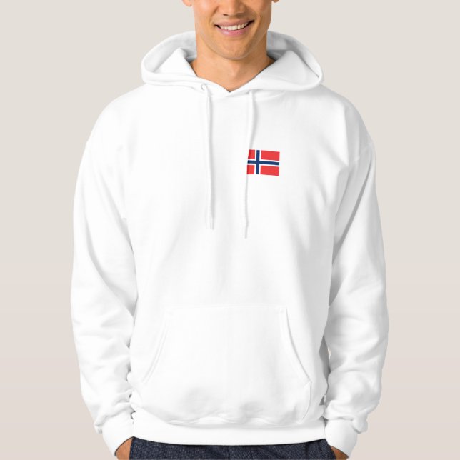 Veste À Capuche Scandinave norvégien de drapeau (Devant)