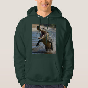 Veste À Capuche Scary Jaws : Le Crocodile australien saute aux pie