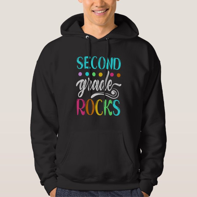 Veste À Capuche Second Grade Rocks Shirt Team 2nd Grade Teacher Ki (Devant)