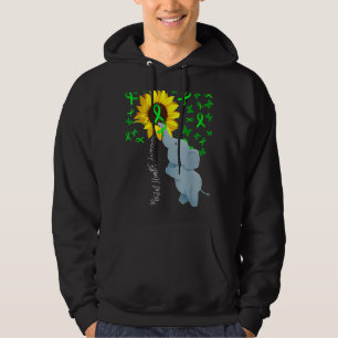 Veste À Capuche Sensibilisation à la santé mentale Jolie tournesol