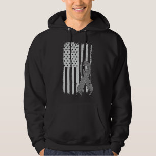 Veste À Capuche Sensibilisation au cancer du cerveau - Drapeau amé