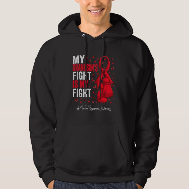 Veste À Capuche Sensibilisation au syndrome de Marfan du ruban rou (Devant)