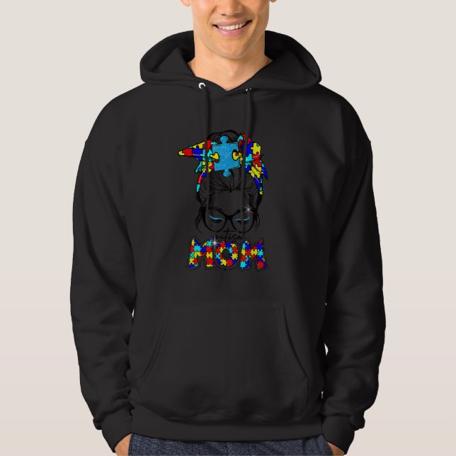 Veste À Capuche Sensibilisation sur l'autisme Autisme Maman Vie Me (Devant)