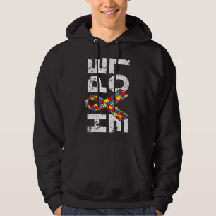 Veste À Capuche Sensibilisation sur l'autisme Puzzle Ruban Espoir 
