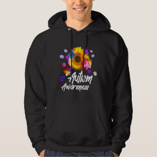 Veste À Capuche Sensibilisation sur l'autisme Puzzle tournesol