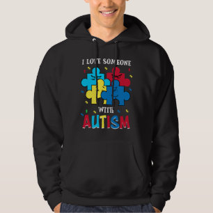Veste À Capuche Sensibilisation sur l'autisme Tee Drôle J'Aime Que