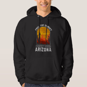 Veste À Capuche Sentez Le Coucher De Soleil Vibes Arizona Saguaro