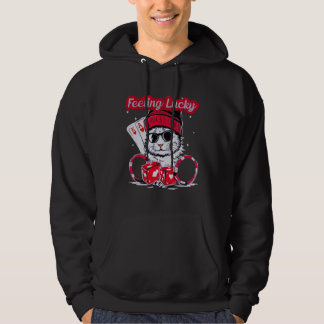 Veste À Capuche Sentez-vous chanceux - Vibes Casino de chat Cool